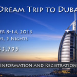 Advertisement for a Dubai dream trip from October 8-14, 2013, costing $3,795.