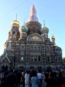 The Church of the Savior on Spilled Blood in Saint Petersburg, Russia.