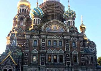 The Church of the Savior on Spilled Blood in Saint Petersburg, Russia.