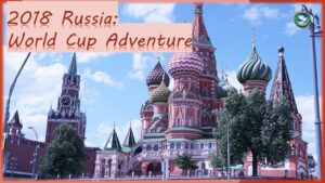 A poster for a 2018 Russia trip