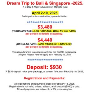 Dream Trip To Bali Singapore - 2025