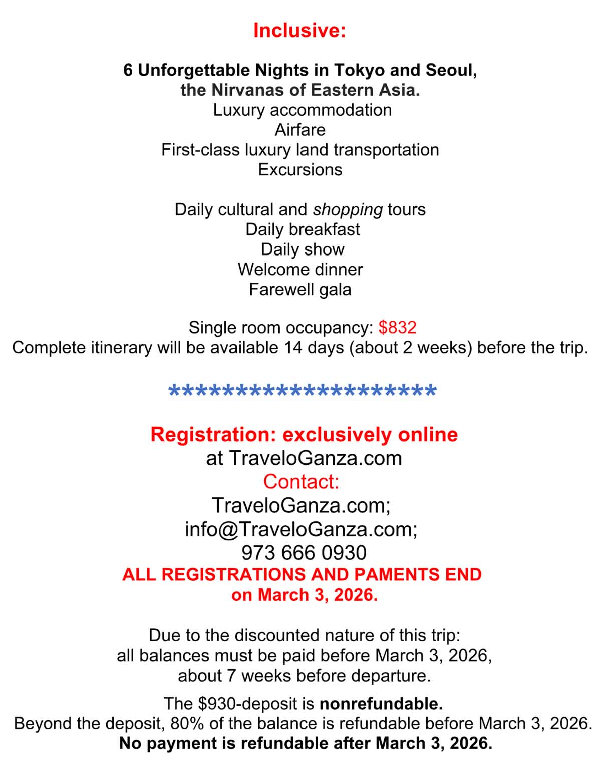 Dream Trip To Argentina - 2024 - Info 02